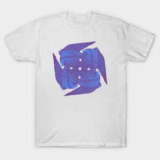 Blue birds dancing in the air T-Shirt